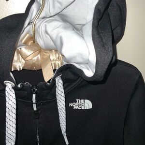 The North Face Jacket Womens Small Black Full Zip With Hoodie